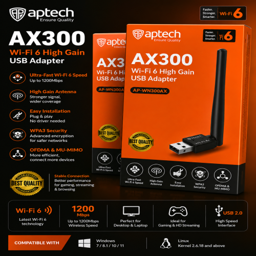Aptech AX300 USB Adapter | AP-WN300AX